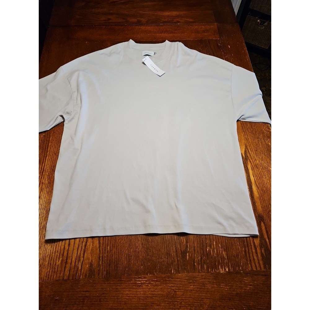 TOPMAN GRAY SHORT SLEEVE CREWNECK T-SHIRT MENS SZ MEDIUM NWT(A810)‎